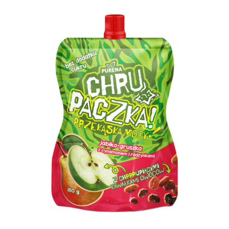 Chrupaczka jabłko-gruszka z cynamonem i rodzynkami 180g