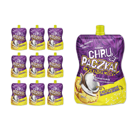 Chrupaczka ananas-kokos z wiórkami kokosowymi 180g x 10szt