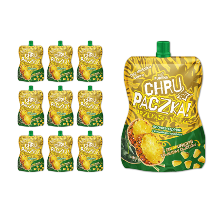 Chrupaczka ananas-szpinak z kawałkami ananasa 180g x 10szt