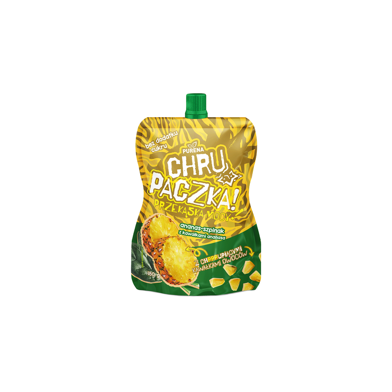 Chrupaczka ananas-szpinak z kawałkami ananasa 180g x 10szt