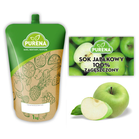 Sok jabłkowy 100% zagęszczony 1kg na 5l PURENA
