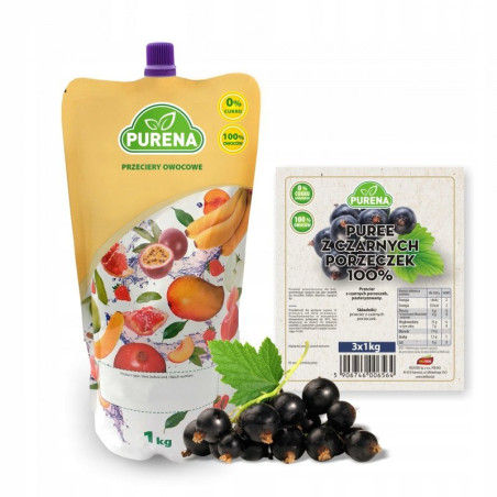 Pulpa (puree) 100% z czarnych porzeczek 1kg