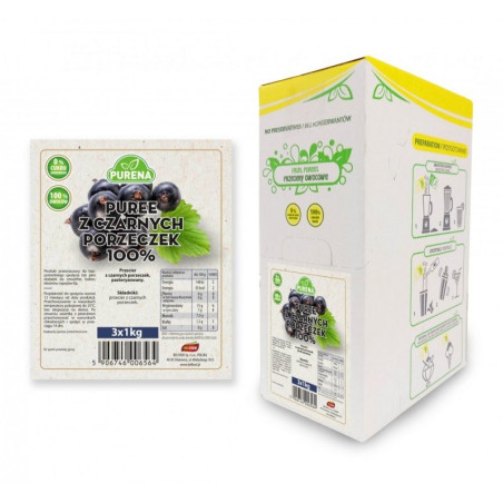 Pulpa (puree) 100% z czarnych porzeczek 3x1kg