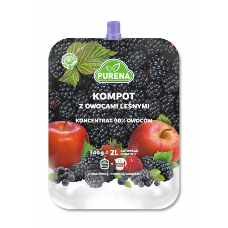 Kompot z owocami leśnymi koncentrat 340g na 2l