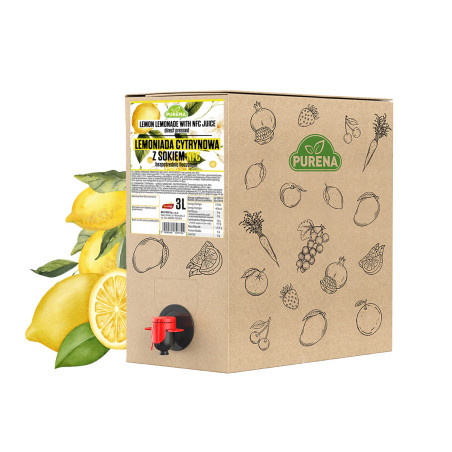 Lemoniada cytrynowa z sokiem tłoczonym na zimno PREMIUM NFC 3l