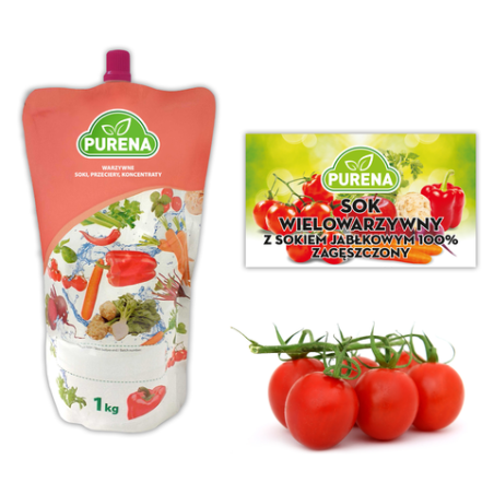 Sok wielowarzywny 100% zagęszczony 1kg na 4l Purena