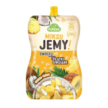 Przekąska miksuJEMY ananas-kokos + PŁATKI OWSIANE 180g