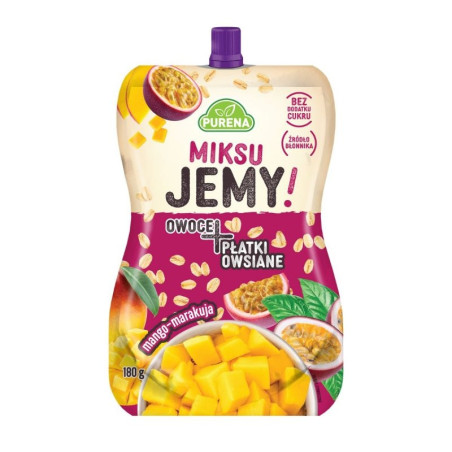 Przekąska miksuJEMY mango-marakuja + PŁATKI OWSIANE 180g